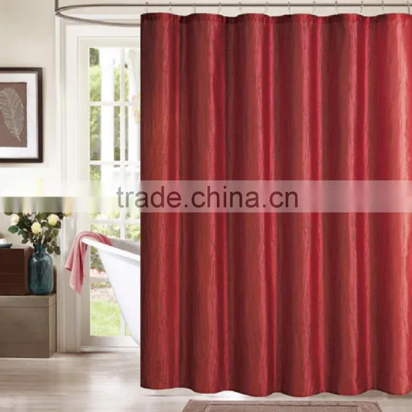 FAUX SILK WITH METALLIC ACCENTS SHOWER CURTAIN WITH 12 ROLLER HOOKS photo-5