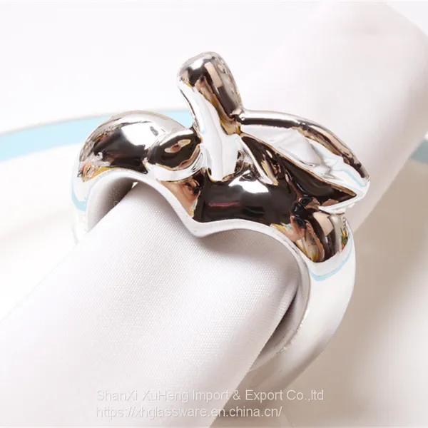 Wholesale New Apple Shape Napkin Rings For Christmas Table Accessories With Gold Color photo-3