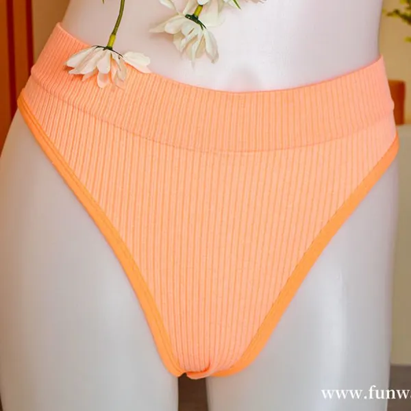 New Product Women's 2 Piece Seamless No Show Lingerie Set Racerback Bra and High Waisted Underwear photo-3