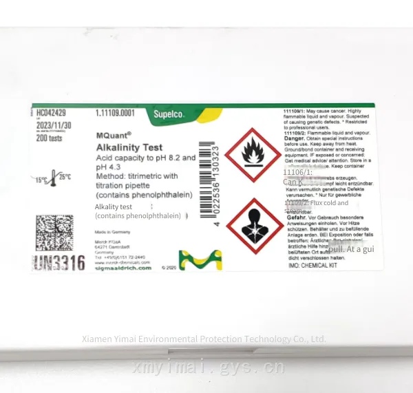 German Merck Bicarbonate Test Kit 1.11109.0001 Imported for Water Quality Testing, 0.1 Mmol/l