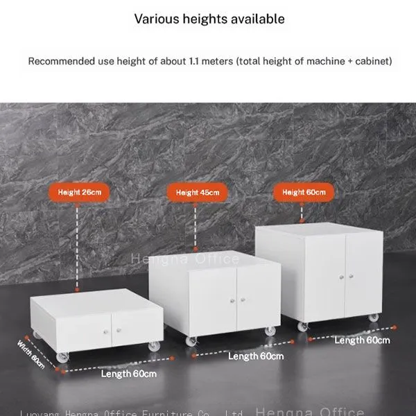 Modern Office Printer Stand Cabinet With Drawers | Quiet Rolling Base for Corporate Offices in New York | Durable Steel Construction photo-3