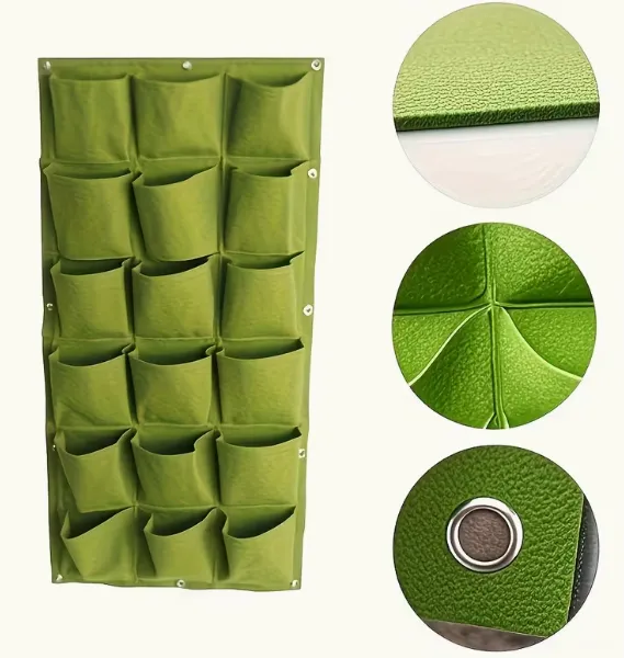 Customizable 4/6/7/12/36 Pockets Vertical Garden Planter Wall Hanging Fabric Planting Bags for Green Wall photo-5