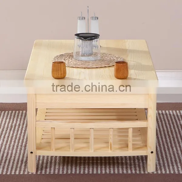 Solid Wood Furniture Wooden Coffee Table Design,pine Wood Table photo-3