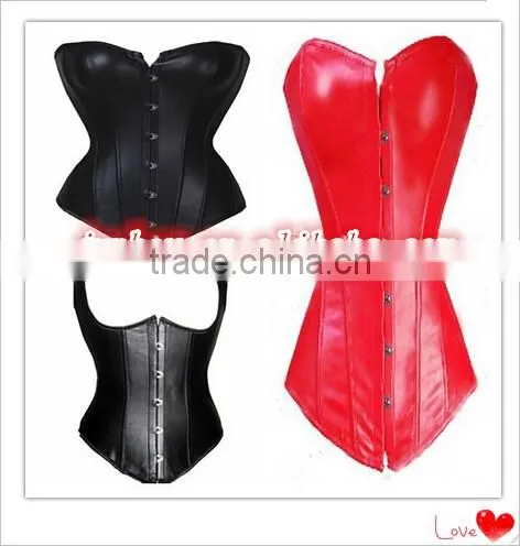 Wholesale Steampunk Slimming Suit Sexy Overbust Steel Boned Corset for Woman