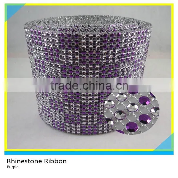 24 Rows 10 Yards Loose Blue Rhinestone Sew On Trims Mesh Roll photo-6