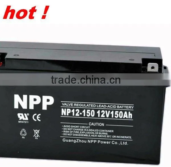 NPP 12v 150ah Sealed Maintenance-free Deep Cycle Battery for UPS Solar Power Manufacturer photo-3