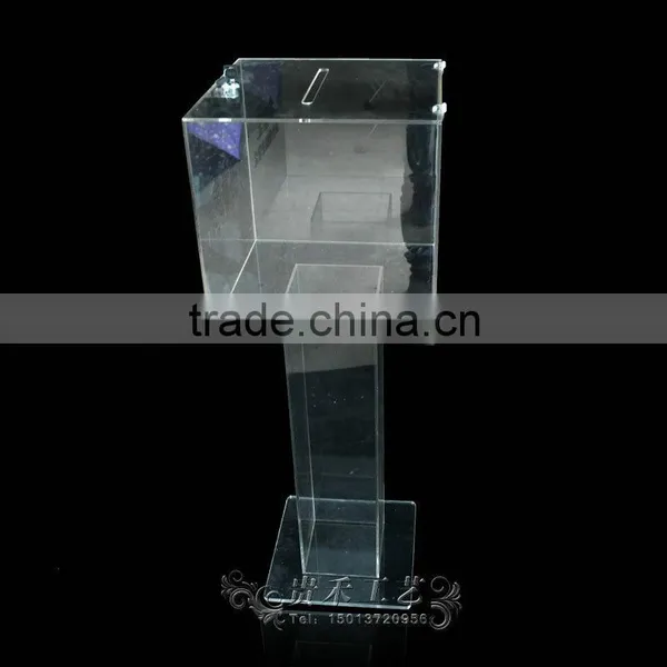 High Quality Transparent Acrylic Fund Box for Fund Raising photo-3