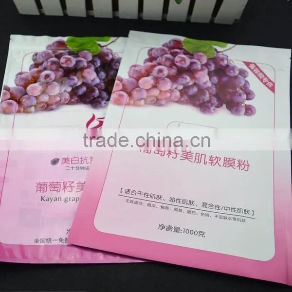 Lamination Zipper Grape Seed Soft Mask Packing Vivid Printing Heat Seal Plastic Bag