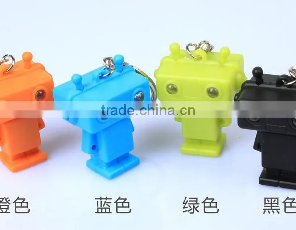 Cheap Plastic Robot LED Light Flash Keychain photo-6
