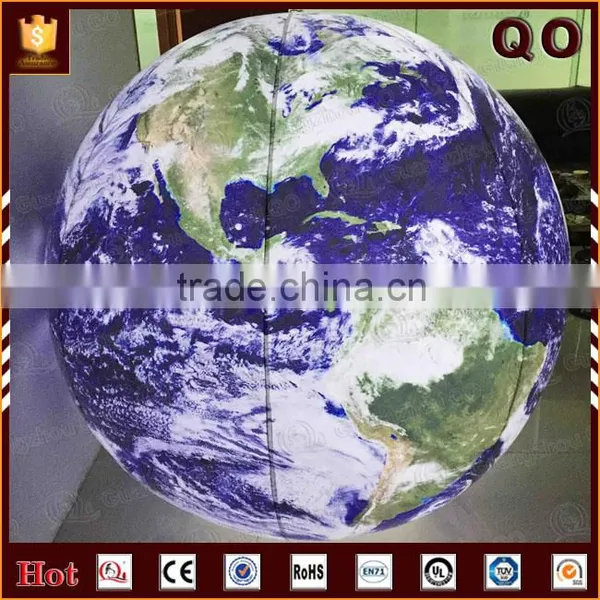 Realistic Design Helium Lighting Ball Custom Advertising Inflatable Earth Balloon photo-2
