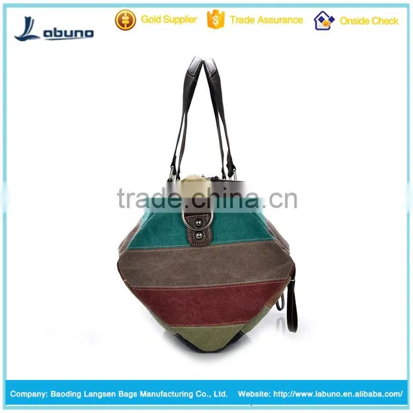 2016 Wholesale Leisure Single Shoulder Canvas Retrostyle Handbags photo-5