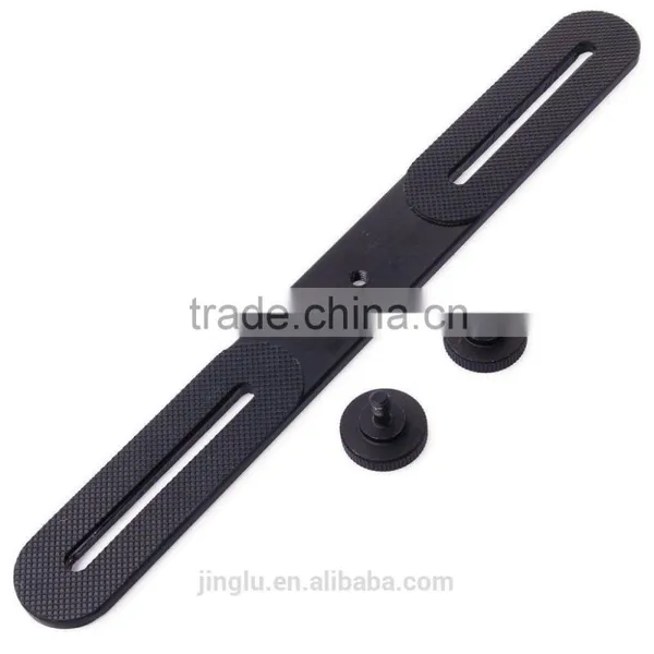 Dual Flash Bracket Holder for 1/4" Screw Tripod Light Stand For DSLR Camera photo-3
