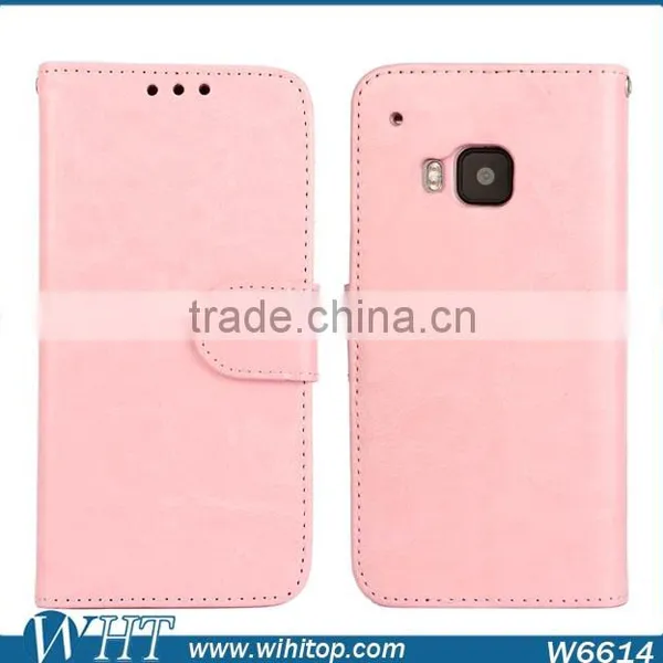 New Phone Case 2015 Hot Sale for HTC One M9 Wallet Case PU Leather Flip Cover photo-2
