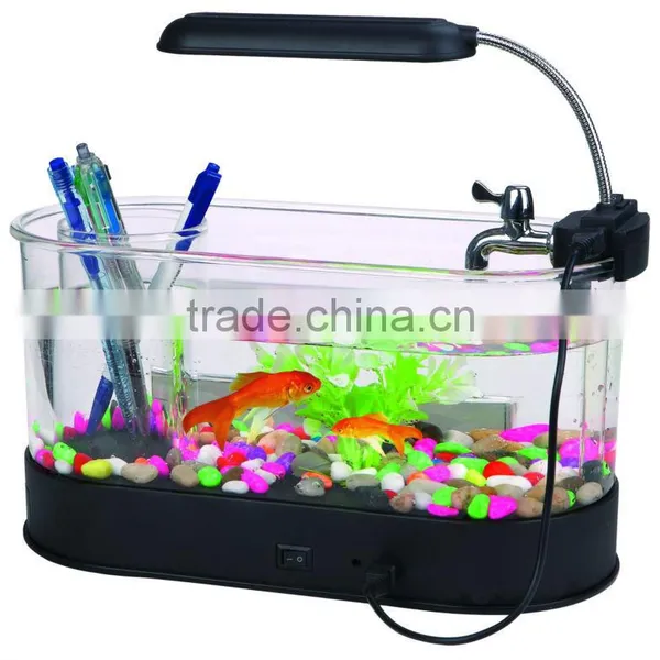 Fashionable USB Aquarium Desktop Fish Tank With Led Light photo-2