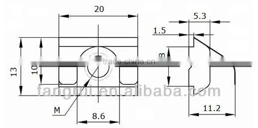 T Slot Nut With Spring Leaf for Aluminum Profile Slot 10 photo-4