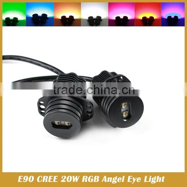 E90 20W RGB Remote Multi-Color LED Angel Eyes Kit for E90 2006-2008 E60 photo-3