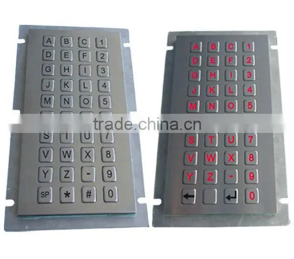 40 Keys Compact Format Dot Matric Keypad With Rear Panel Mounting photo-3