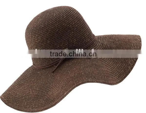 China Manufacture Top Sell Women's Straw Floppy Beach Hat photo-2
