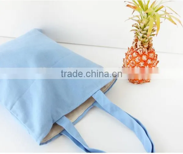 Canvas Shopping Handbag Plain ;canvas Tote Bag Plain ; Canvas Cotton Shopping Bag Solid Colour photo-2