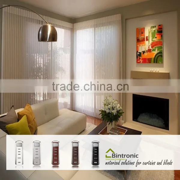 Bintronic Taiwan Remote Control Operated Motorized Vertical Blinds Types Of Motorized Curtain Motor photo-3