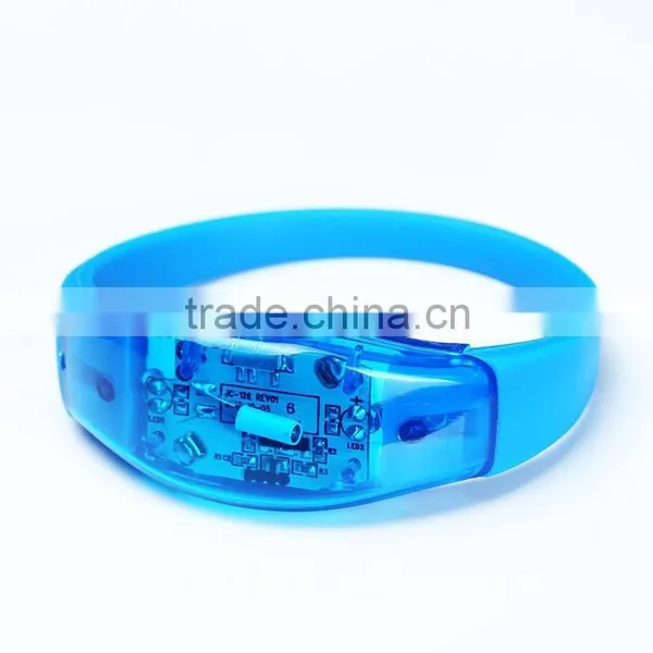 Large Events Massive Dance Festivals Custom Sound Activated Glow Flashing Led Bracelet Wristband photo-3