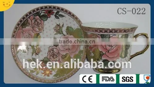 Colored Cafe Tea Cup and Saucer photo-5