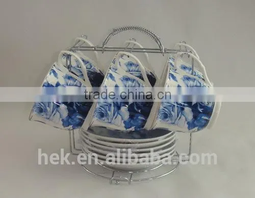 Flower Decorate Ceramic Tea Cup and Saucer Set photo-5
