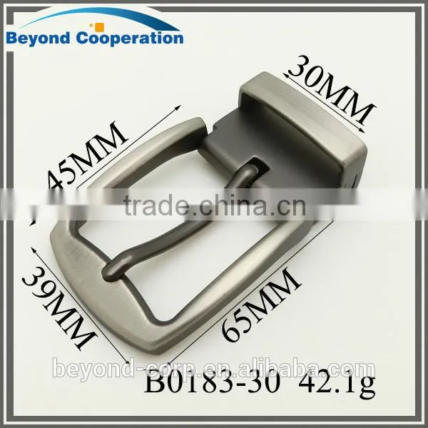 Zinc Alloy Die-casting Matte Black Gun Pretecting Coating Pin Belt Buckle