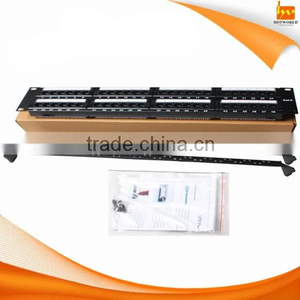 Fiber Optic RJ45 Socket UTP Cat6 Patch Panel 48 Ports