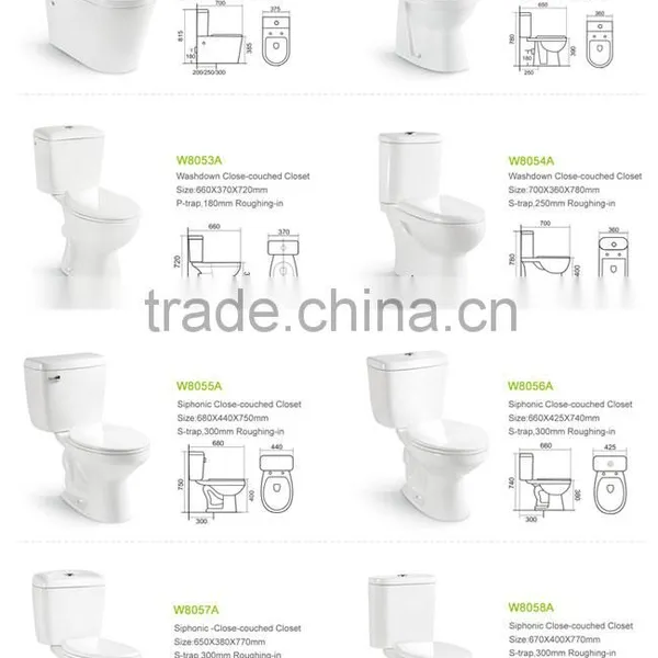 Italian Watersaver Toilet Vertical Outlet photo-5