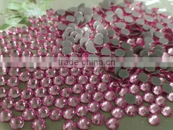 China Best Quality Ss20 Pink Color Sparkling Super Shine Hot Fix Rhinestone photo-3