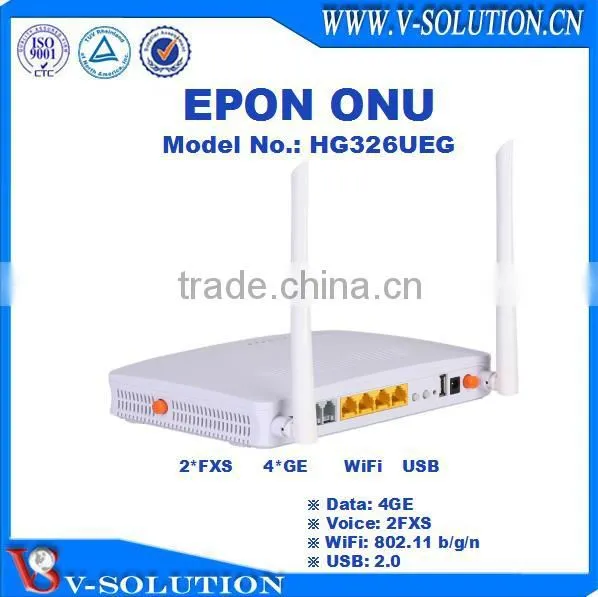 4GE+2FXS+WiFi+USB EPON ONU VoIP Home Gateway Support IPTV/VoIP/PPPoE for FTTH Network Solution photo-2