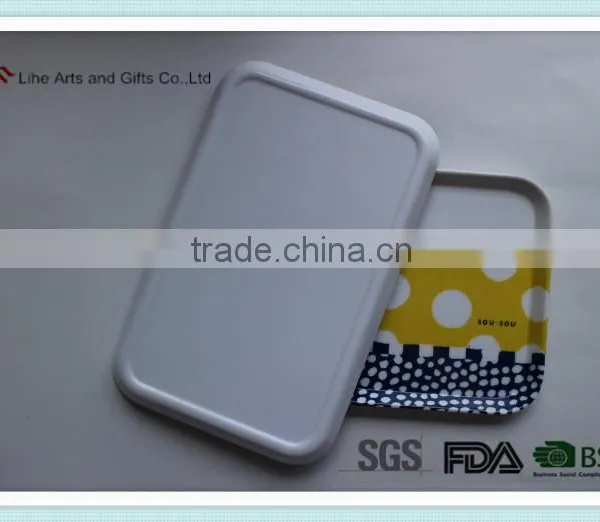 Personal Logo Print Rectangle Shape Plastic Melamine Cooking Plate photo-3