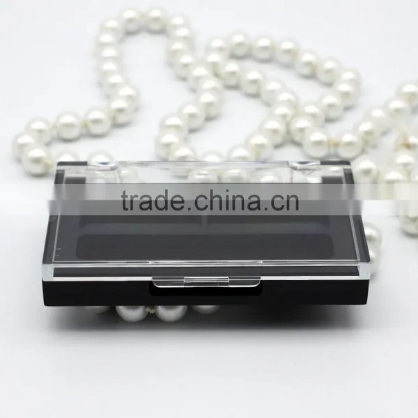 Simple Transparent Rectangular 2 Colors Professional Eyeshadow Palette Packaging photo-2