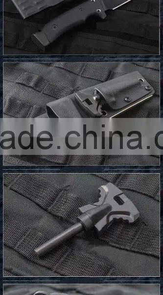 OEM D2 Blade Hunting Survival Knife With Fire Starter photo-4