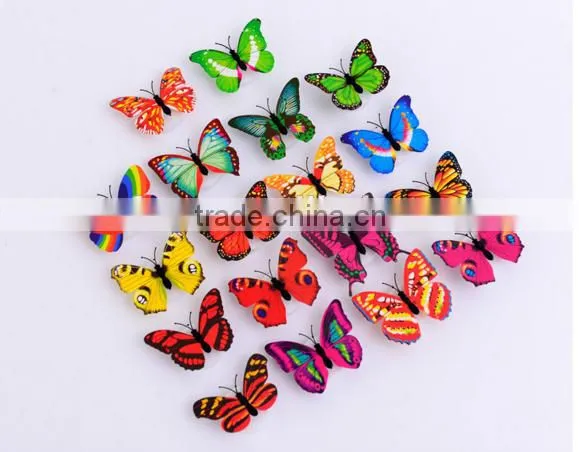 High Quality Room Party Wall Decor Colorful Changing Butterfly LED Night Light photo-6