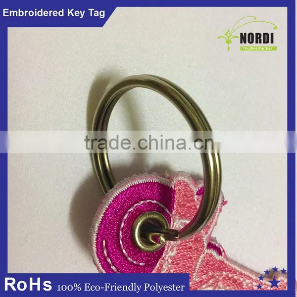 Customized Embroidery Key Ring ,promotional Embrodered Key Tag photo-2