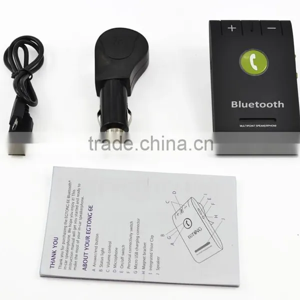 SunVisor RE6 Bluetooth Car Kit Handsfree Speakerphone Car Speaker Kit With Car Charger photo-5