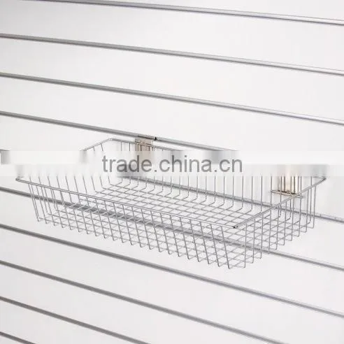 Chrome Wire Basket for Slatwall - H600 x W300 x D100 mm photo-2