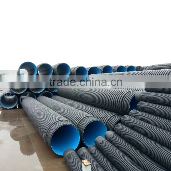 Sn8 500mm Hdpe Corrugated Plastic Pipe for Drainage photo-5