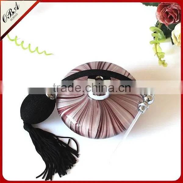100ml Handmade Modern Popular Luxurious Purple Stripes Airbag Sprayer Pump Glass Perfume Bottle photo-4