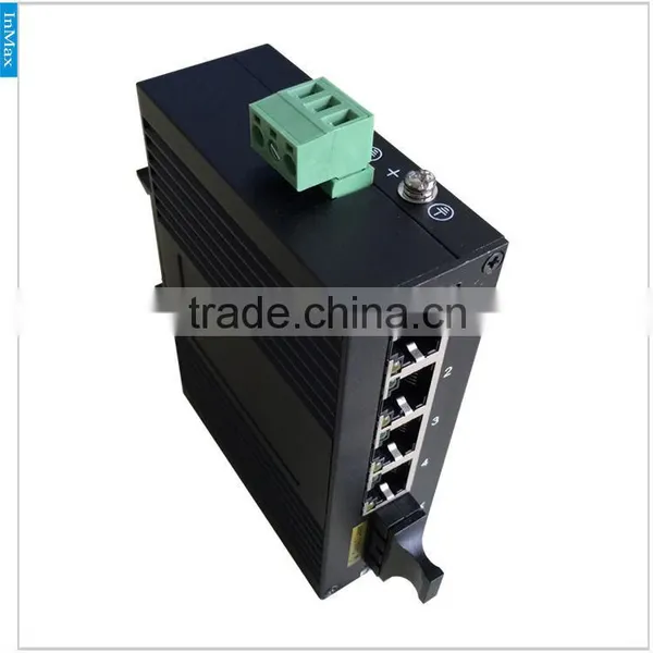 5 Port Fiber Optical Switch, 1Fx+4Tx Industrial Media Converter I305A photo-4