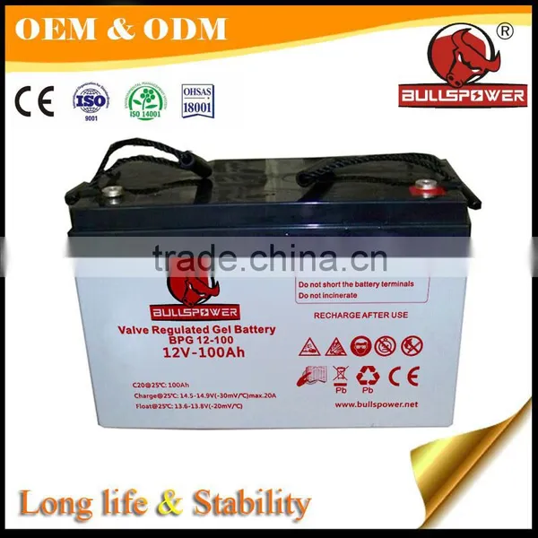 BULLSPOER Lead Crystal Agm Battery 12v 100ah,12v100ah Vrla Battery