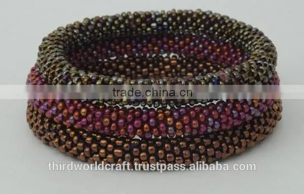 Rollover Glass Bead Bracelets photo-6