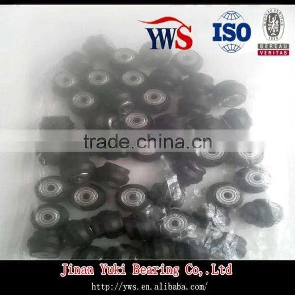 Black Polyurethane Coated Dual V-groove Bearing 623zz Customize Wheel Ball Bearing 623 photo-4