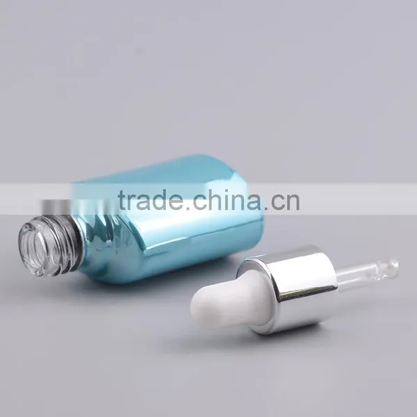 Aluminum Cap Dropper Bottle With Child and Tamper Proof Cap uv Gel Colored Glass Essential Oil Bottles 7ml photo-2