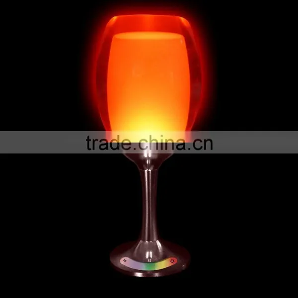 Wine Glasses Rechargeable LED Cup Night Light 1.5w/ USB Charging Cord,7 Color Changing Base,Energy-saving 8-Level photo-2