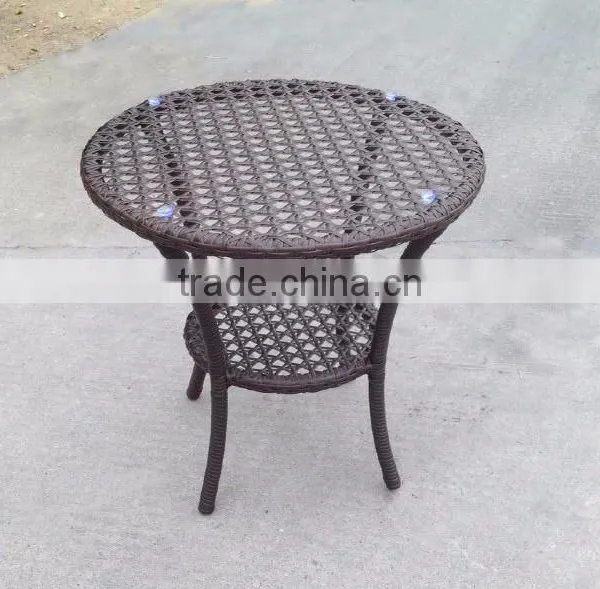 3 Pcs Outdoor Garden Coffee Table And Folding Chair photo-5