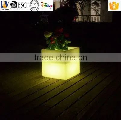 Colorful Cubic Planter/manual Plastic Planter/LED Multi Color Change Planter photo-5