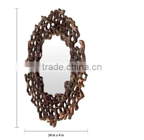 Metal Wall Mirror Indian Handicraft photo-2